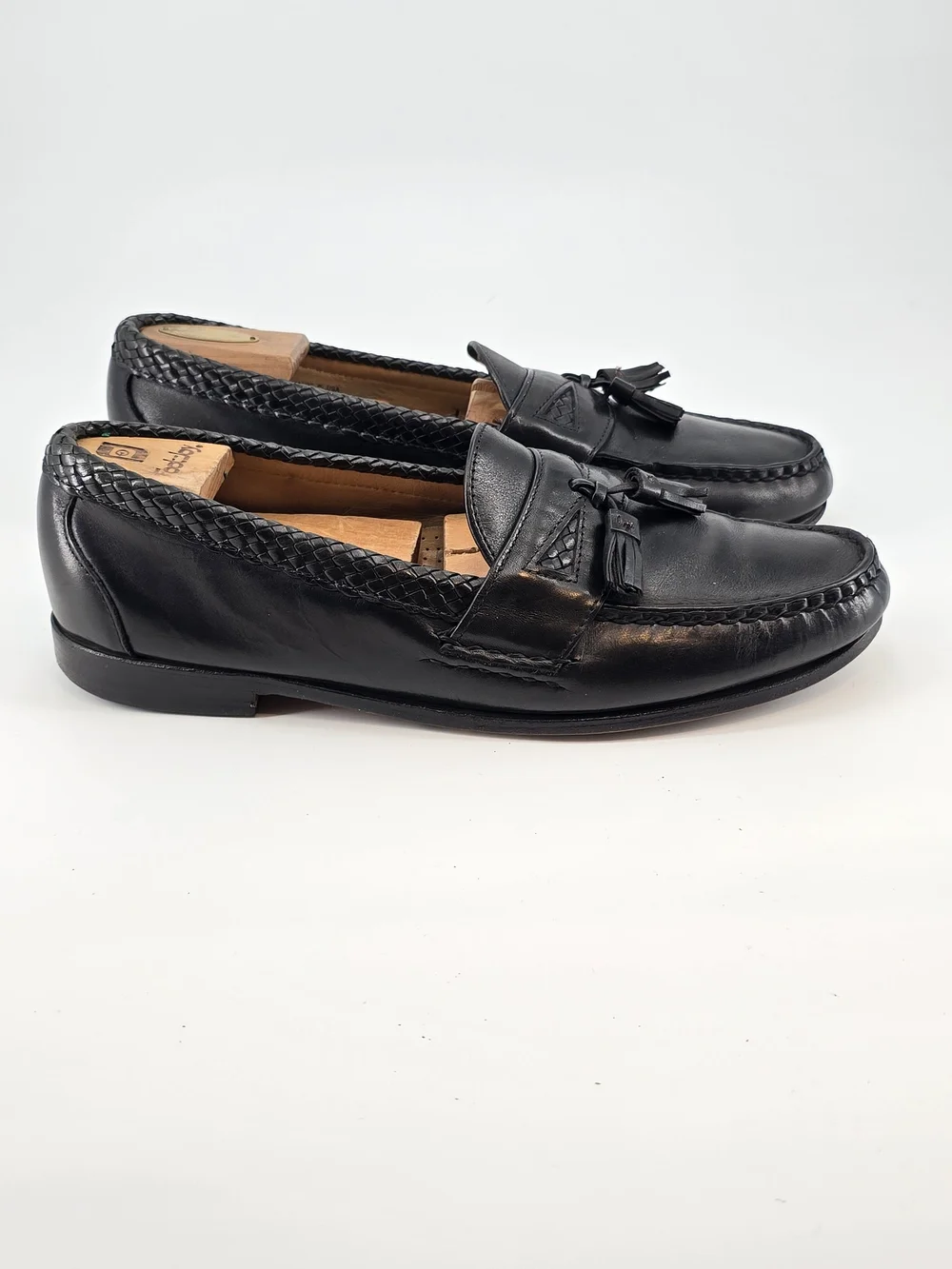 Allen Edmonds Black Leather Tassel Moccasin Loafers 12 D Maxfield